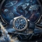 Rolex Sky-Dweller Bisel Plateado  Fondo Azul