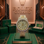 Rolex Cubano Números Árabes  Esfera Oro  Caja Oro