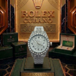 Rolex Cubano Números Árabes  Esfera Plata  Caja Plata