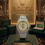 Rolex Cubano Total Crystal  Caja Mixta Oro y Plata