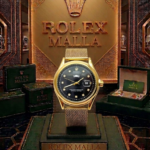 Rolex Malla Oro  Fondo Negro