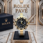 Rolex Pavé Bisel Cristal y Negro  Caja Mixta