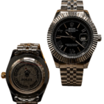 Rolex Semiautomático Bisel Plateado - Fondo Negro