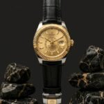 Rolex Sky-Dweller Bisel Dorado  Fondo Dorado