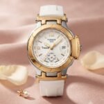 Tissot T-Race Dama Oro/Acero Esfera Blanca / Correa Silicona Blanca