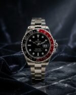 Rolex Submarino Bisel Rojo y Negro  Esfera Negra  Acero
